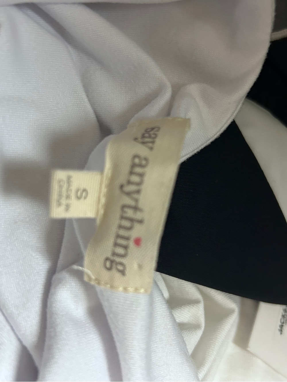 Say Anything White Ruffle Sleeve Crop Top Size Small Cottagecore Fairycore - Picture 4 of 4